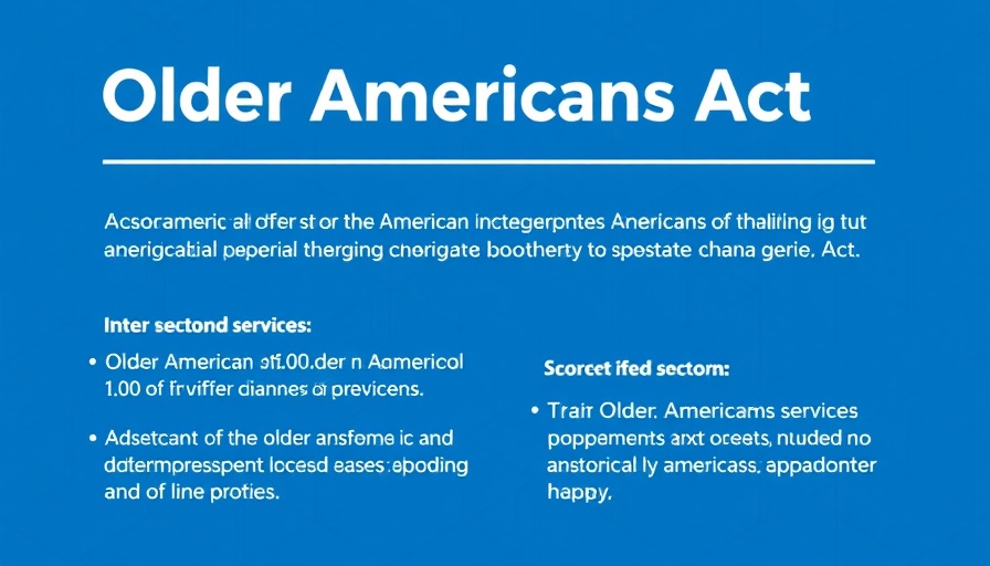 Infographic on Older Americans Act services for older adults.