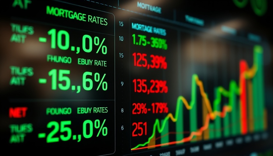Current mortgage rates display with financial data and graphs
