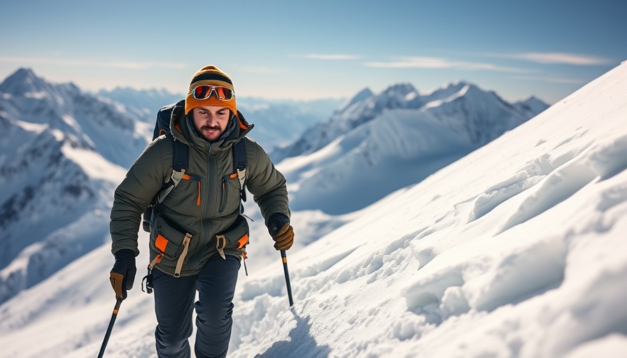 Climber faces hidden dangers on snowy mountain, symbolizing hidden dangers of earning risk-free passive income.