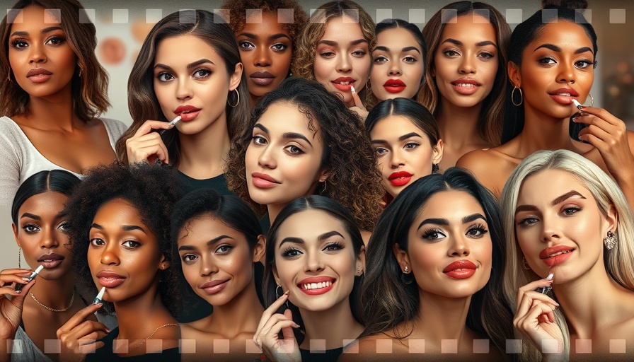 Collage of women using best lip plumpers, vibrant display.