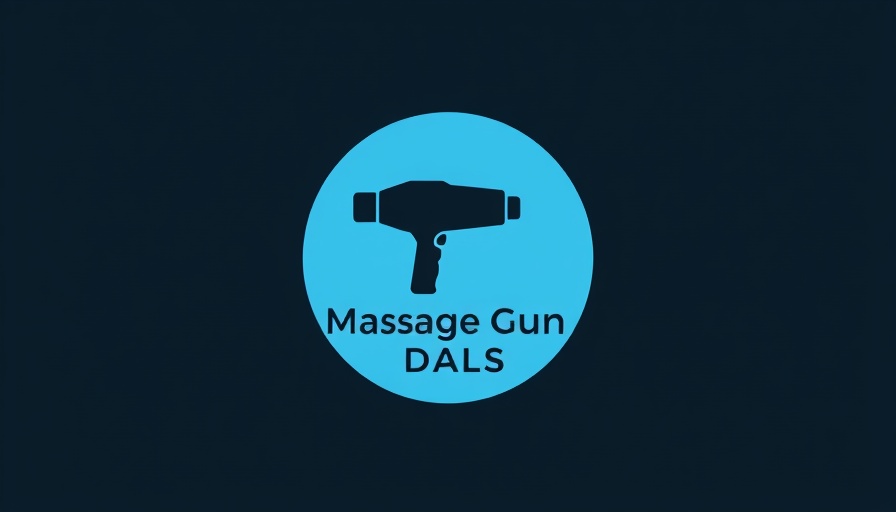Minimalist massage gun deals logo with circular blue border