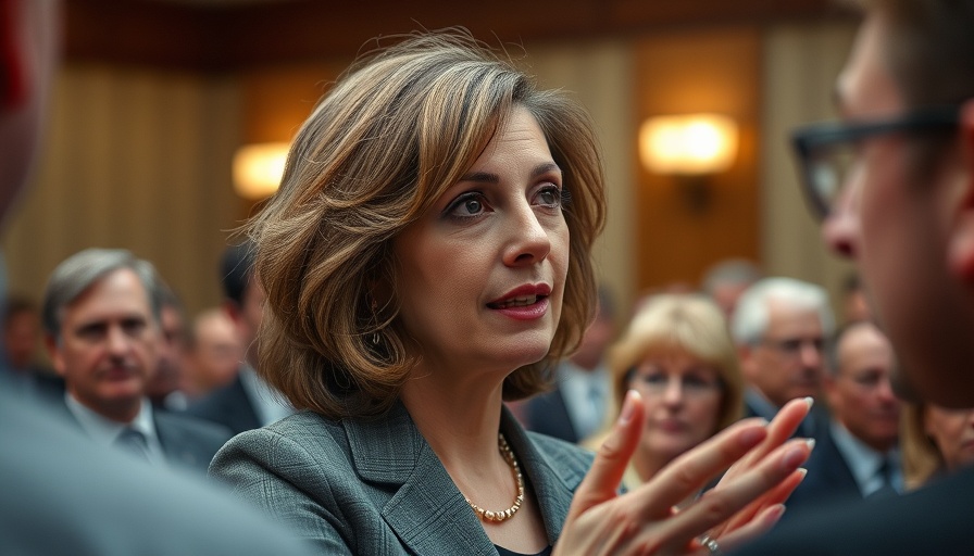 Ohio House Minority Leader Allison Russo's resignation discussion in political setting.