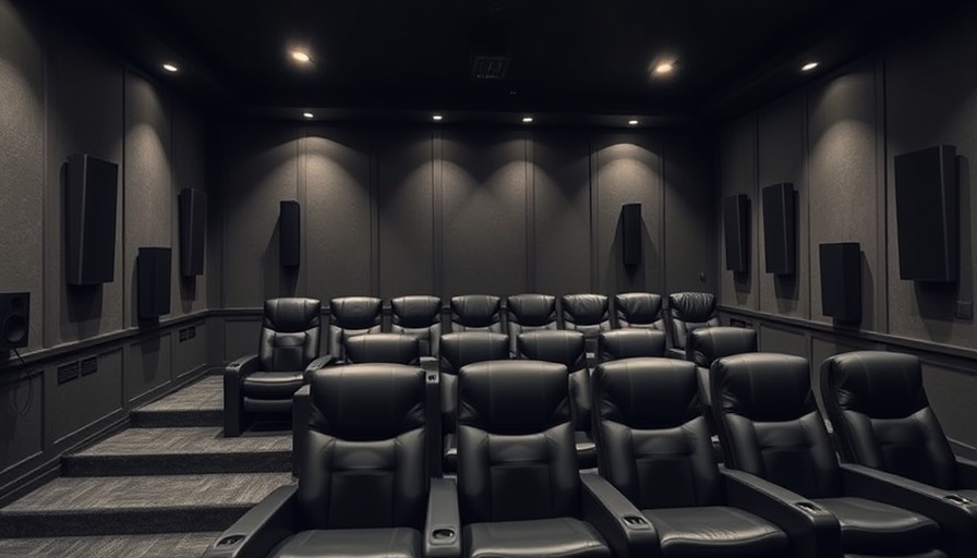 Modern DIY home theater build with sleek design and sound panels.