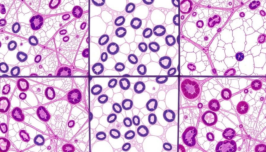 Microscopic tissue samples post-laparoscopy for wound healing study.
