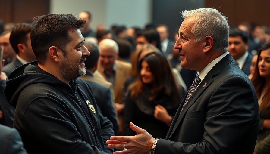 Prominent figures conversing at an event, Elon Musk faces serious consequences.
