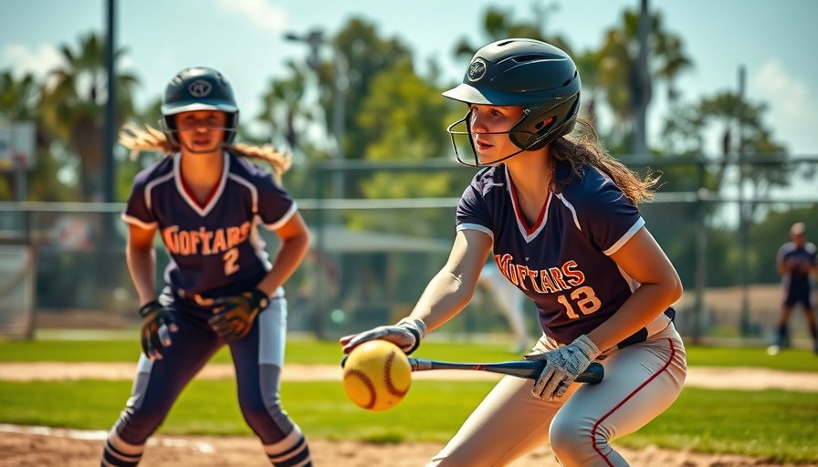 Women's softball, intense focus on field during game.