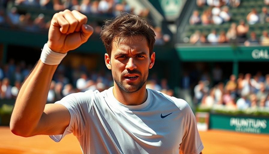 Carlos Alcaraz celebrates with fist raised after French Open win