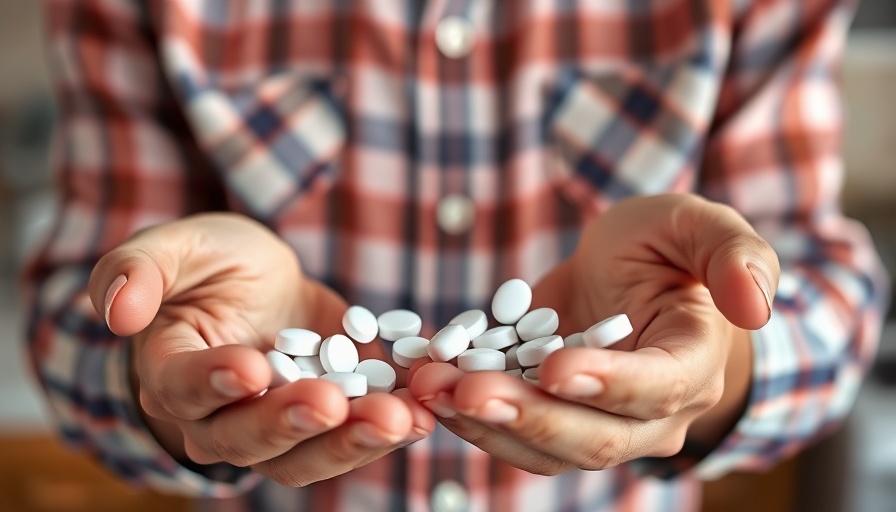Close-up of hands with tablets related to statins and bone density.