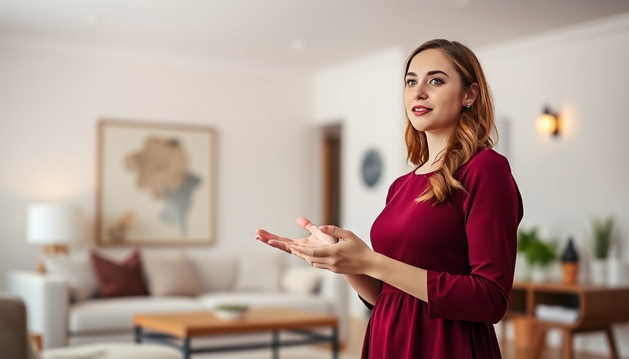 Young woman explaining $3.5 million home renovation.
