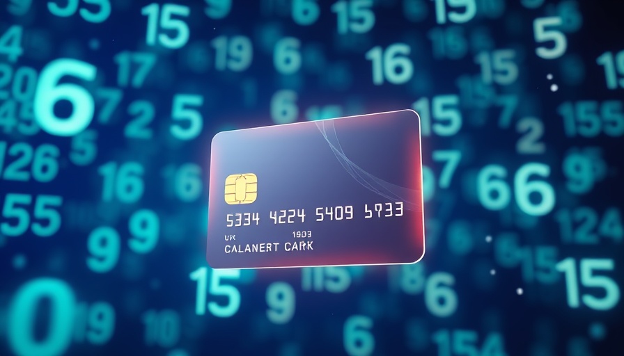 Abstract credit card with numbers on blue background, Credit Report Changes for Consumers