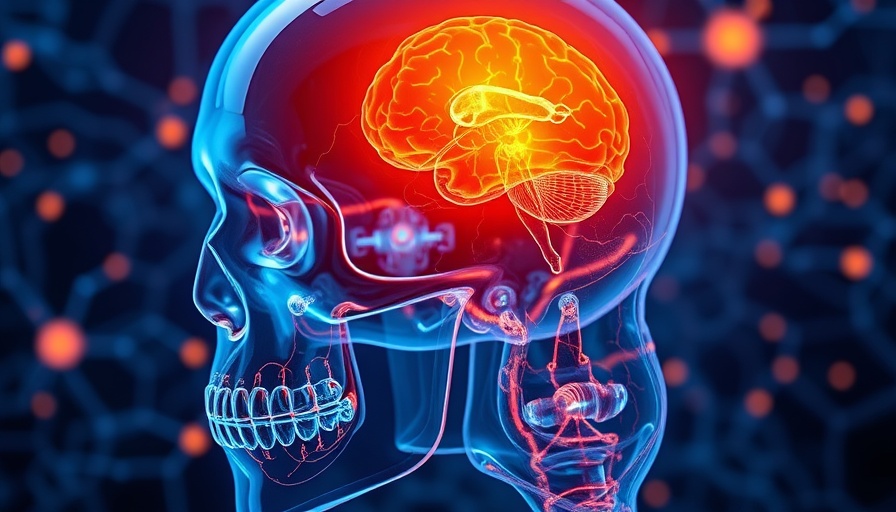 Illustration showing brain with potential tumor risk linked to desogestrel pill.