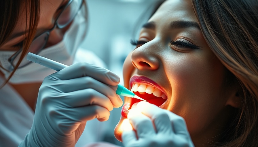 Dental hygienist cleaning patient's teeth, emphasizing dental care importance.