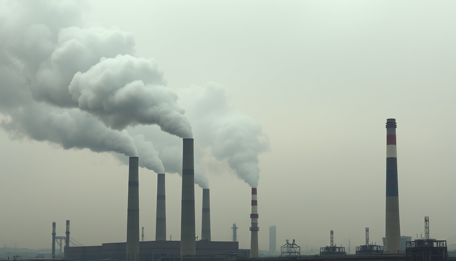 Industrial chimneys releasing smoke under a gray sky, rollback of clean power regulations.