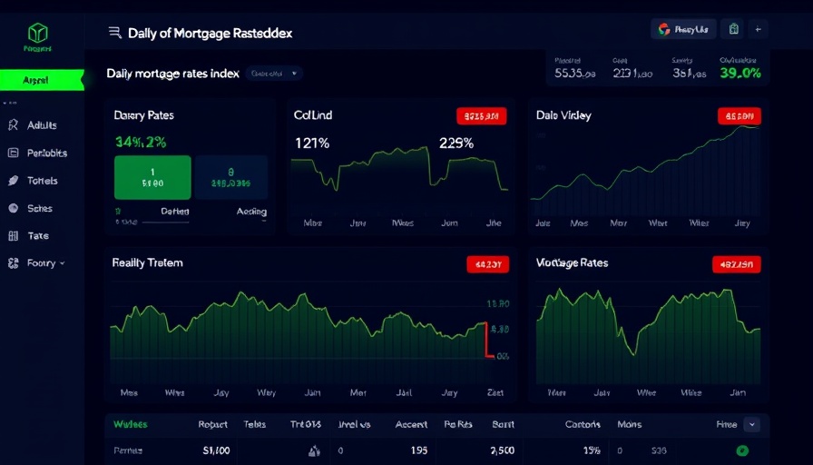Graph showing daily mortgage rates index with recent trends.