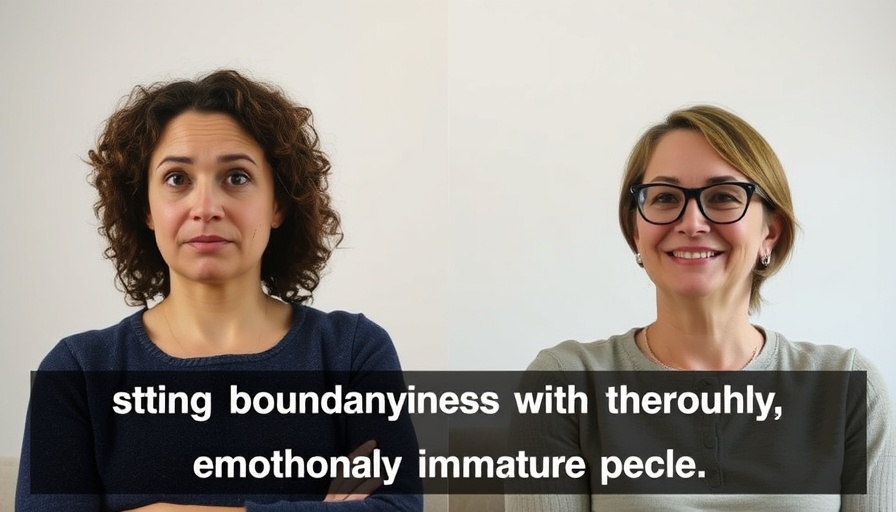 Two women discussing setting boundaries with emotionally immature people