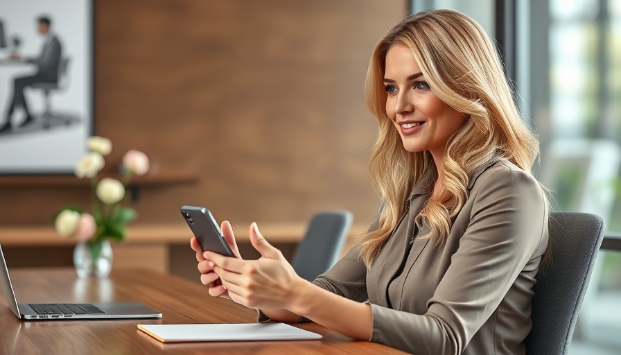 Woman discussing Housing Market Update June 2023 at desk.