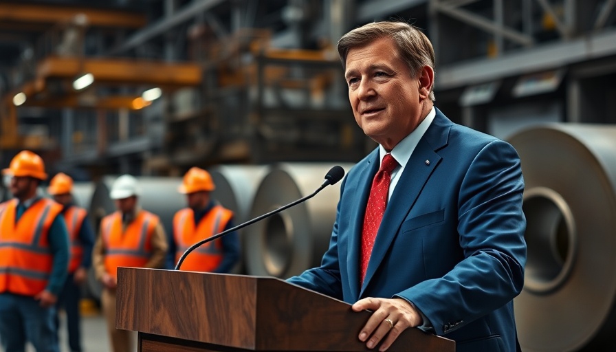 Nippon Steel investment in U.S. Steel speech in industrial setting.