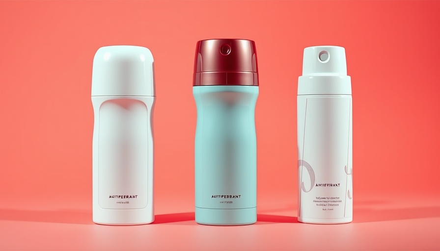 Elegant antiperspirant containers on a pink background.
