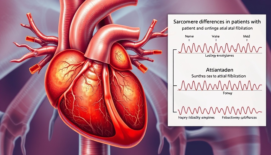 Diagram illustrating the genetic link between early-onset AF, cardiomyopathy, and heart failure.