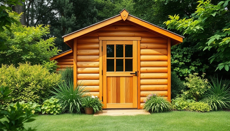 Wooden shed in a backyard, highlighting tax benefits for summer projects.