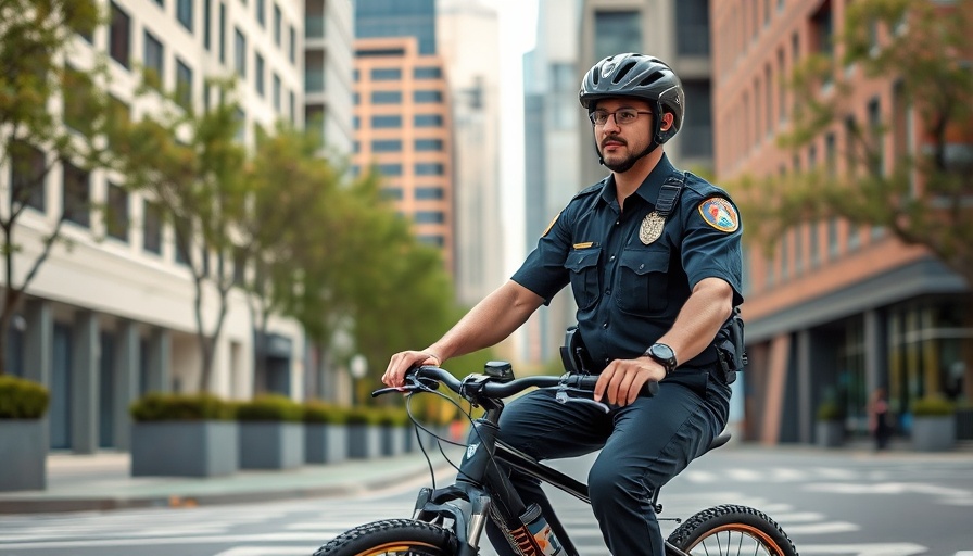 Cincinnati first responders bicycle patrols in urban area.