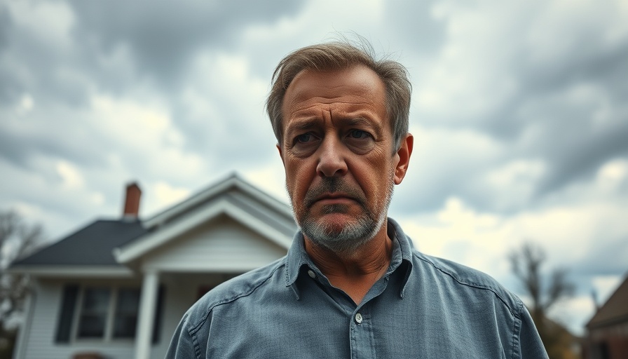 Middle-aged man with execution fear in real estate investing.