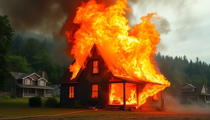 Cincinnati SWAT situation: house engulfed in flames with heavy smoke.