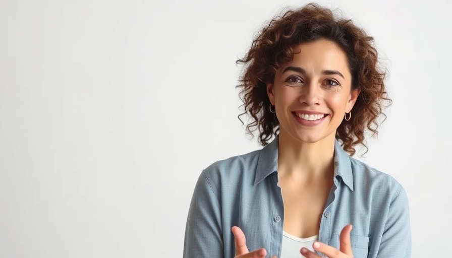 Woman explaining how to manage fear with calming approach.