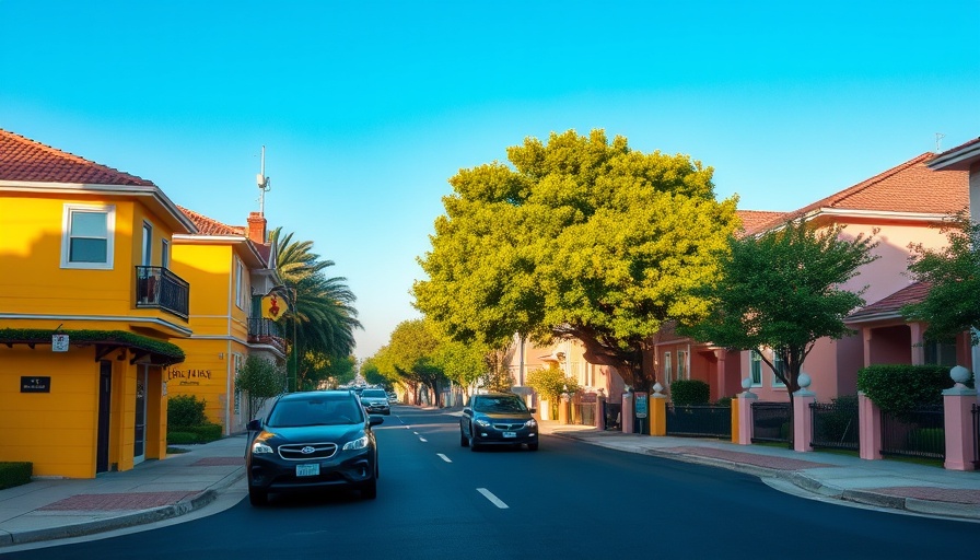 Charming street with vibrant houses symbolizes Ohio property tax relief bill impacts.