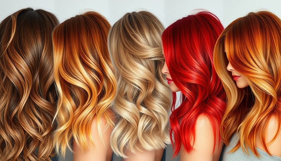 Assortment of Calico Hair Trend styles featuring vibrant colors and textures.