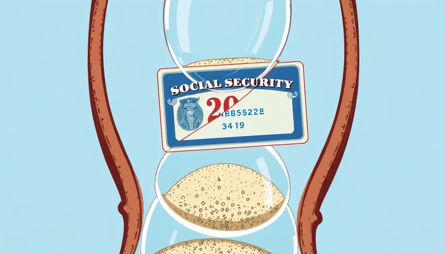 Social Security Trust Funds Running Out illustration with card in hourglass