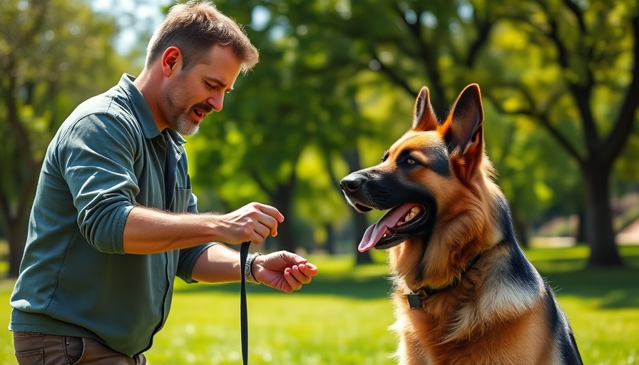 Dog trainer guiding German Shepherd during outdoor session, why your dog never listens.