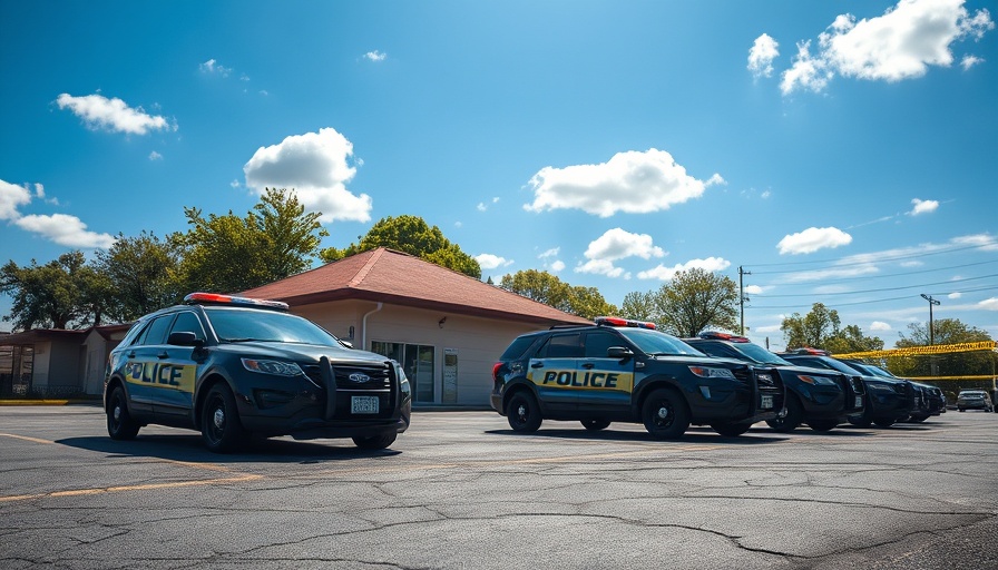 Forest Park shooting incident: police presence in parking lot.