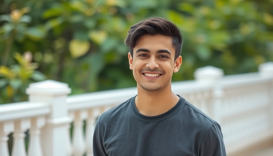 Portrait of a smiling young man in casual setting