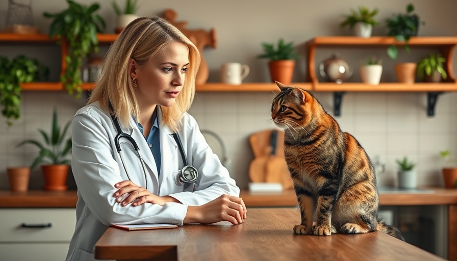 Veterinarian advises on colloidal silver for pet health in cozy kitchen.