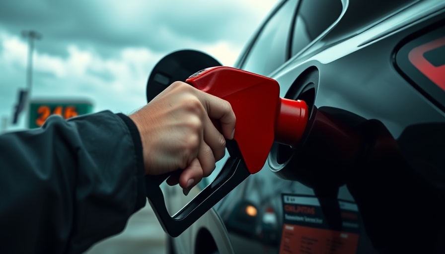 Person refueling car at gas station, close-up of hand with nozzle, oil prices drop Iran attack.