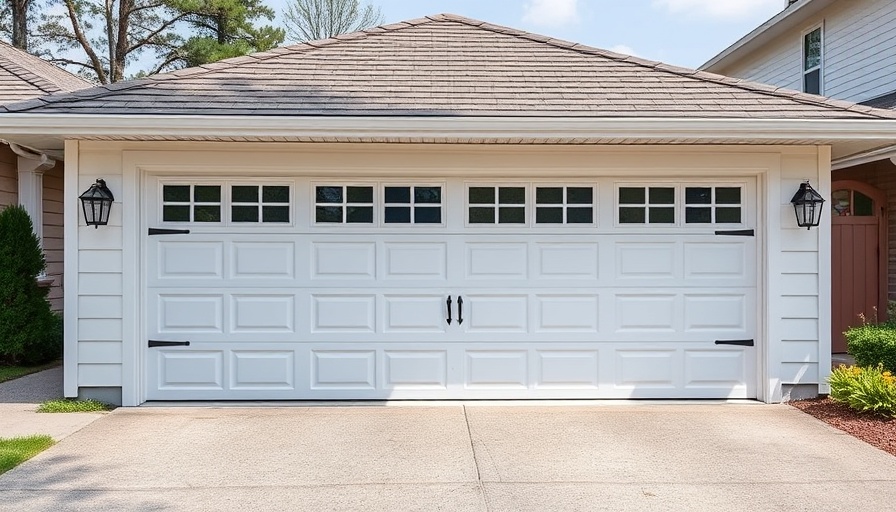 Affordable garage door transformation with black accents, under $12.