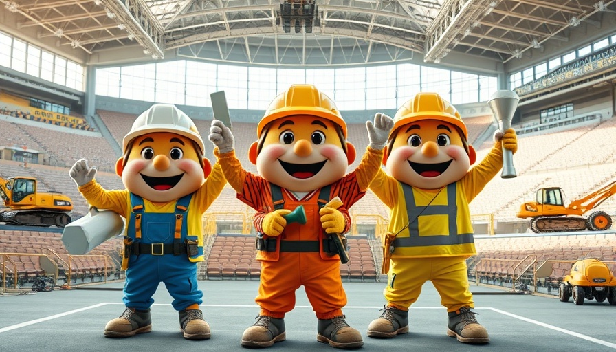 Bristol racetrack to ballpark transformation with mascots.