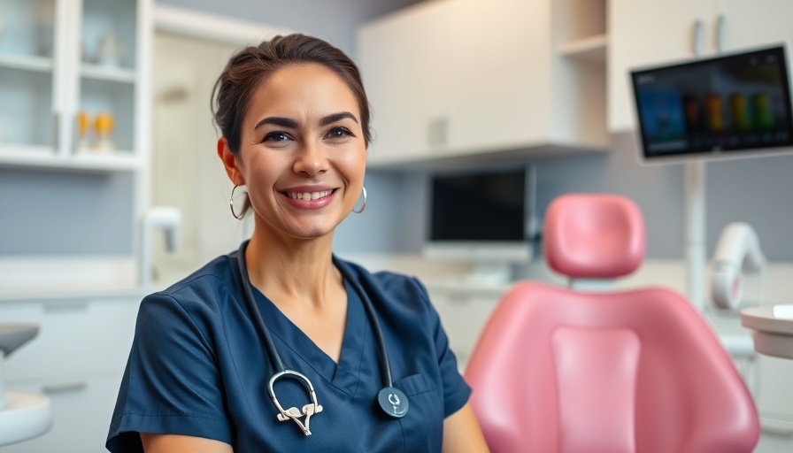 Healthcare worker day in the life emotional expression in dental office.