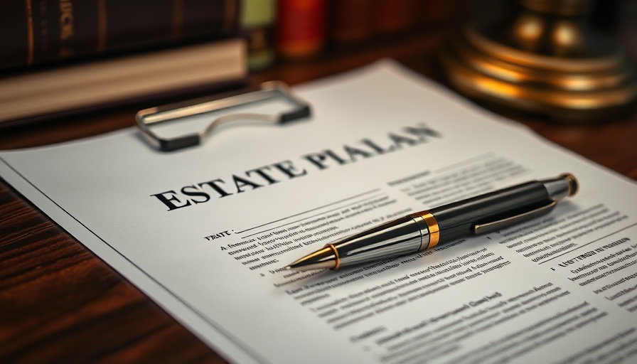 Estate planning document and pen on desk, creating a will or trust for seniors.