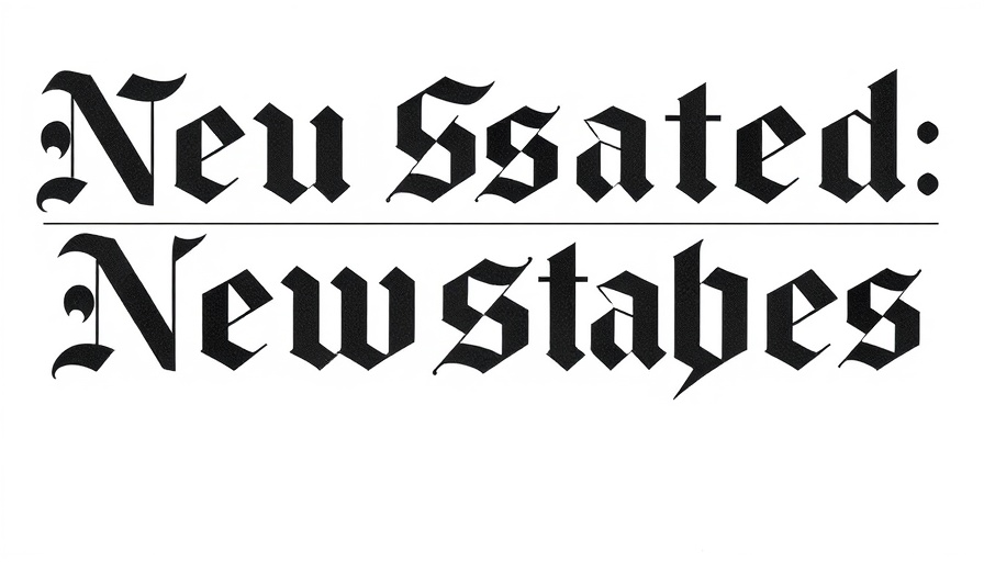 Gothic font newspaper title on a white background