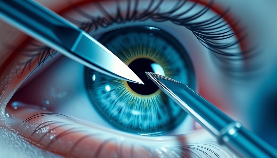 How LASIK eye surgery works illustration, showing corneal flap creation.