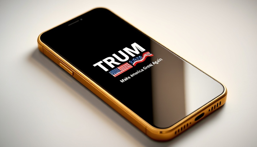 Gold Trump Phone Made in the USA, patriotic design