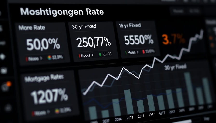 Finance dashboard displaying today's mortgage rates near 8-month lows.