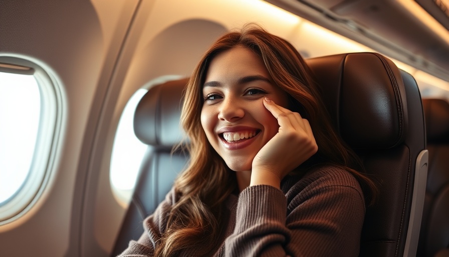 Chipped front tooth incident on a jet with a smiling woman.