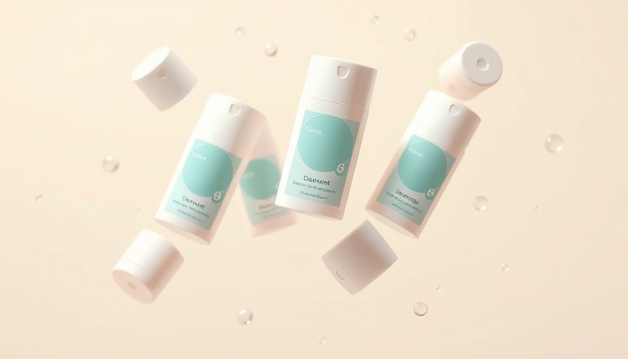 Best clinical-strength deodorants in floating display.