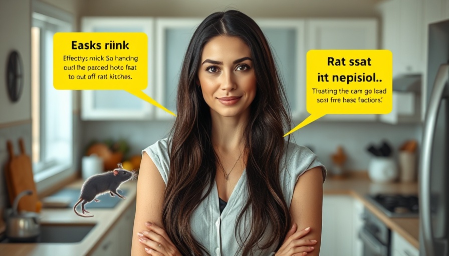 Woman discusses fluoride in rat poison, vibrant art, kitchen setting.
