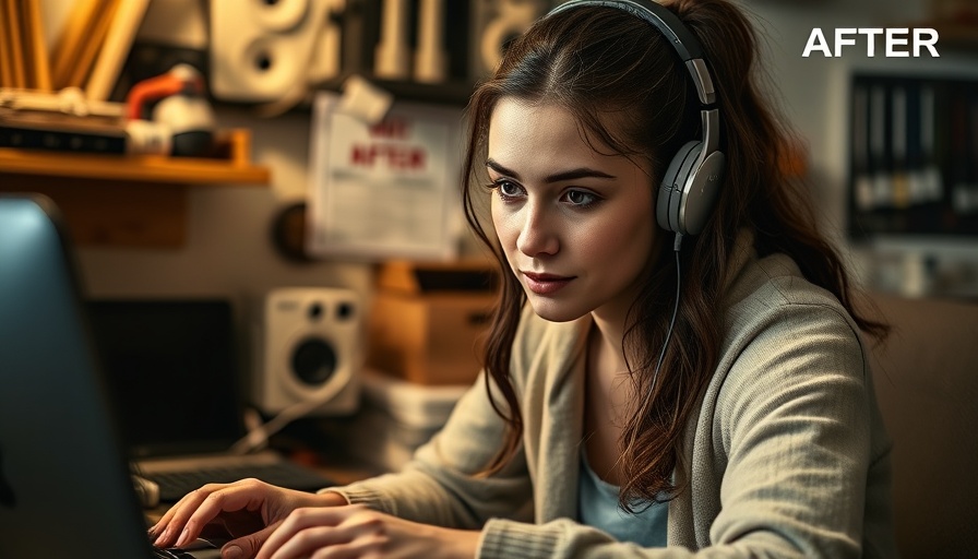 Woman organizing gadgets in a room, enhancing productivity.