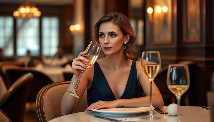 Serene woman enjoying a drink, showcasing balance in health and beauty.