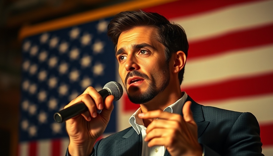Confident speaker discusses roofing tips for business success.